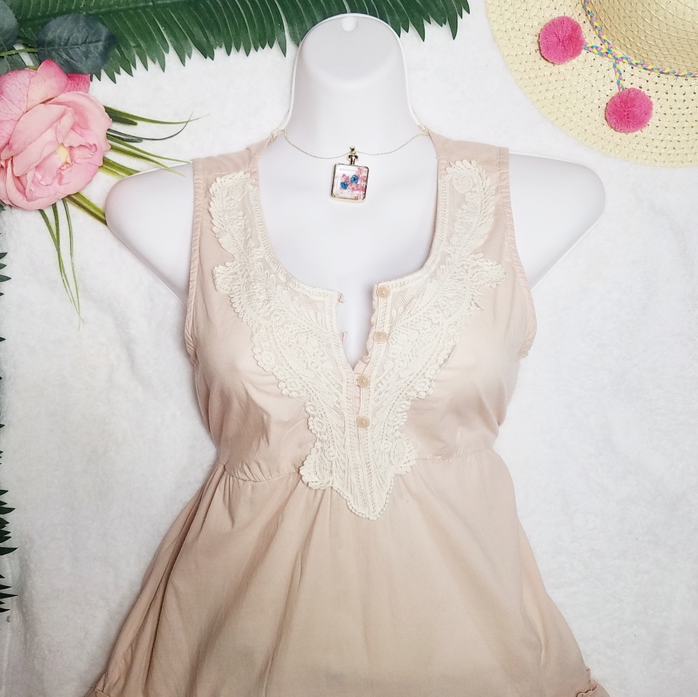 Blush Ruffle Tunic Top - Picture 2 of 5